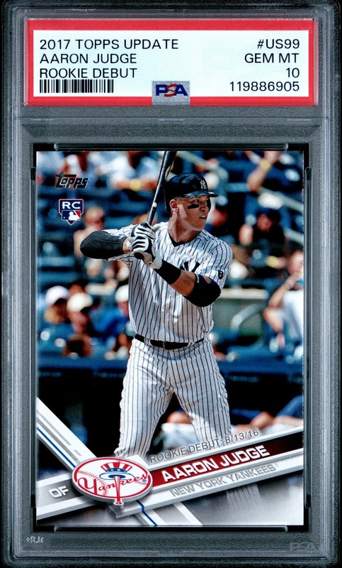 2017 Topps Update Aaron Judge Rookie Debut #US99 PSA 10