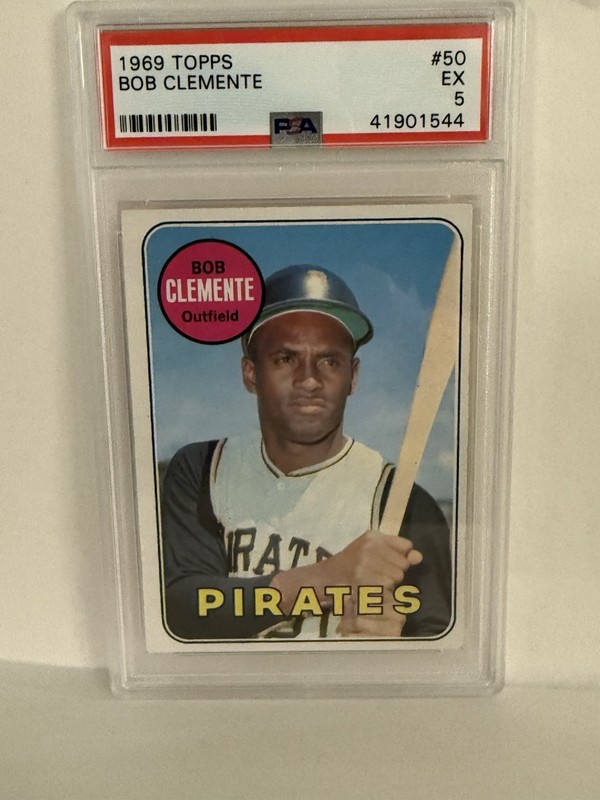 Topps 1969 Roberto Clemente Bob on Card #50 PSA 5 Pirates Baseball