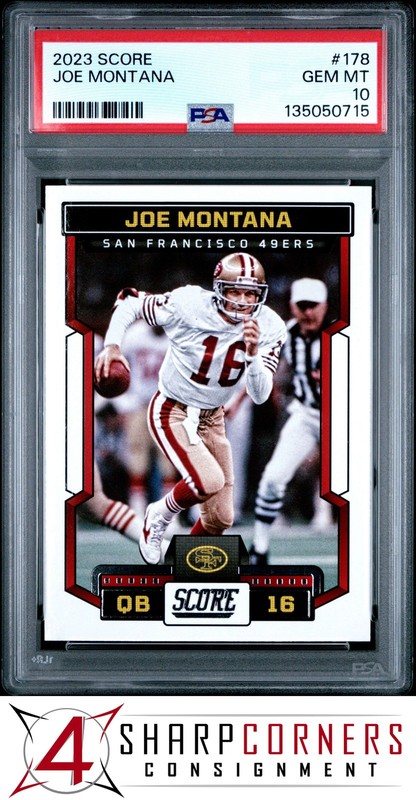 2023 PANINI SCORE #178 JOE MONTANA HOF PSA 10