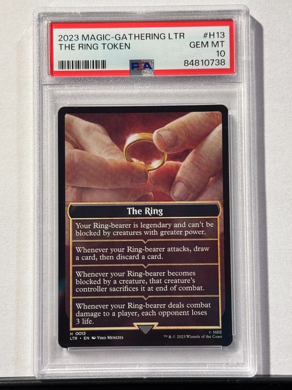 2023 Magic the Gathering Lord of the Rings #H13 The Ring Token PSA 10