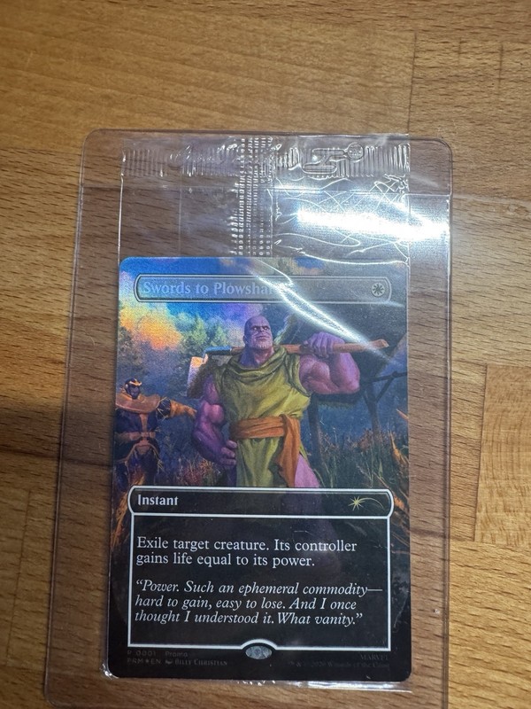 Magic the Gathering Thanos Swords to Plowshares PSA Magazine Promo Card Sealed