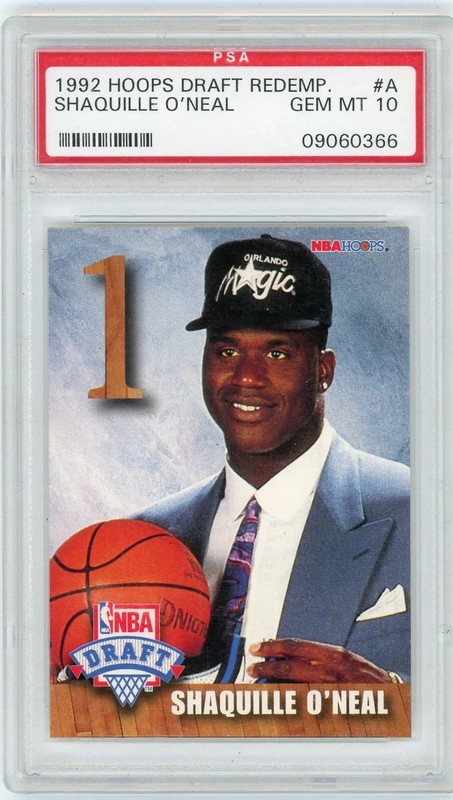 1992 Hoops Draft Redemption Shaquille O'Neal #A PSA 10