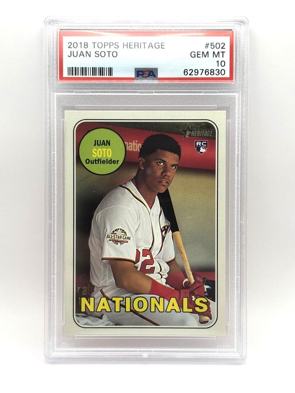 2018 Topps Heritage #502 Juan Soto RC PSA 10