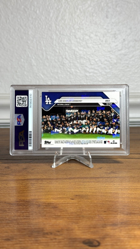 2025 Topps Now #883 Los Angeles Dodgers Magical Shohei Ohtani Wins NLCS PSA 10 view 2