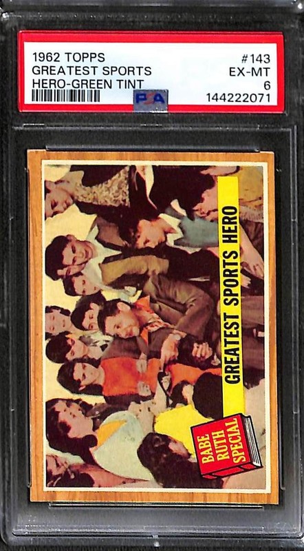 1962 Topps #143 Babe Ruth Special Green Tint PSA 6 EX-MT 144222071 