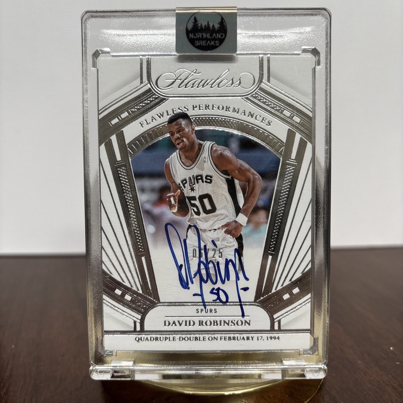 2023-24 Panini Flawless David Robinson Auto Flawless Performances #/25