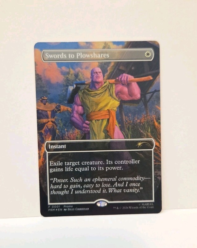 THANOS Magic the Gathering PSA Magazine Promo Swords to Plowshares Marvel 
