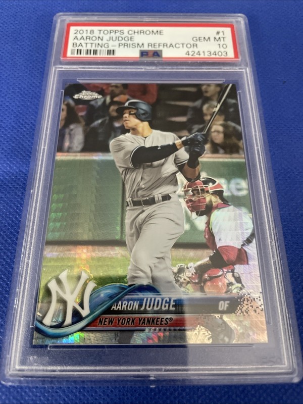Aaron Judge 2018 Topps Chrome Batting-Prism Refractor PSA 10
