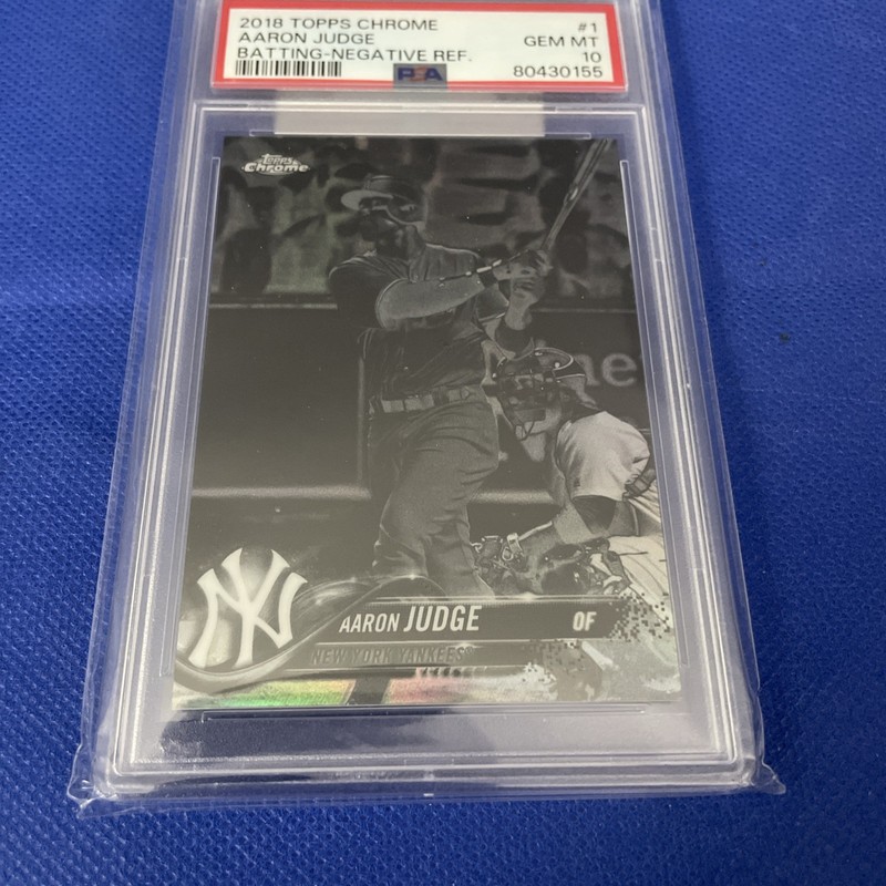 Aaron Judge 2018 Topps Chrome Batting-Negative Refractor PSA10