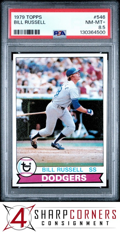 1979 TOPPS #546 BILL RUSSELL DODGERS POP 2 PSA 8.5