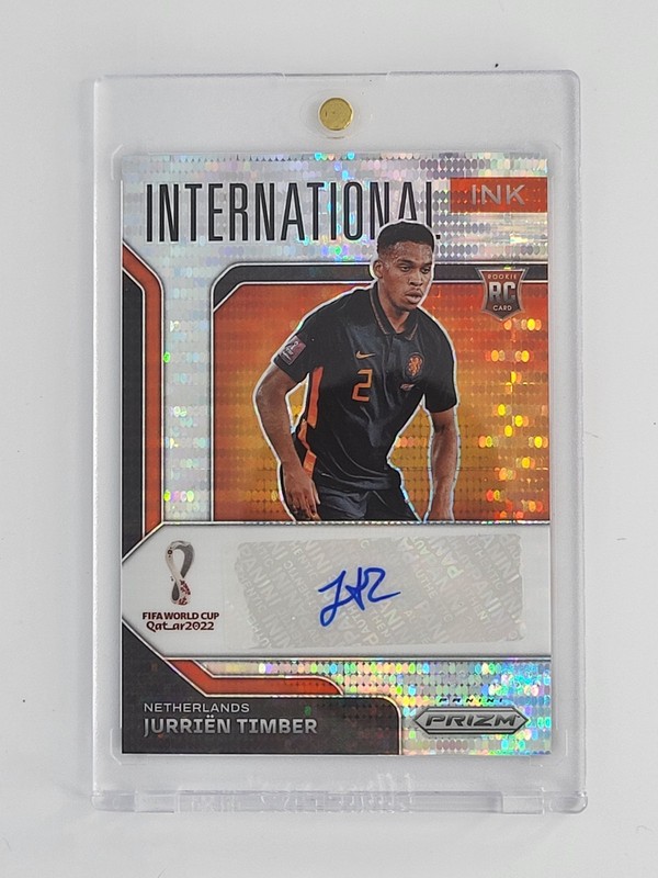 2022 Panini Prizm Jurrien Timber RC International Ink Auto Silver Pulsar