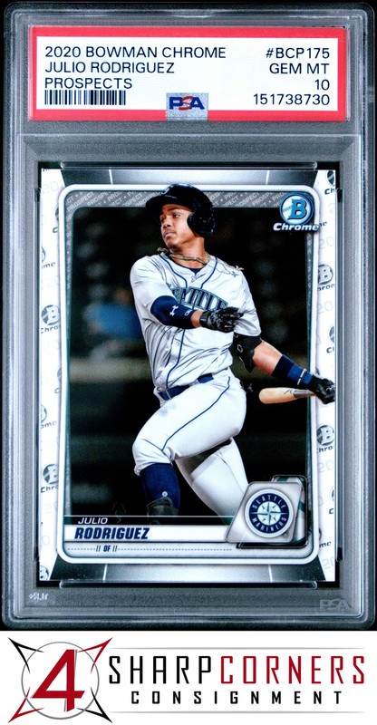 2020 BOWMAN CHROME PROSPECTS #BCP175 JULIO RODRIGUEZ RC PSA 10