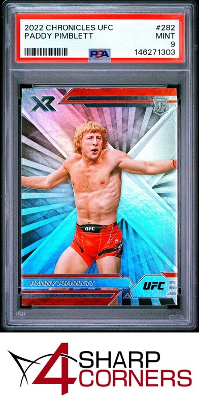 2022 PANINI CHRONICLES UFC #282 PADDY PIMBLETT RC PSA 9