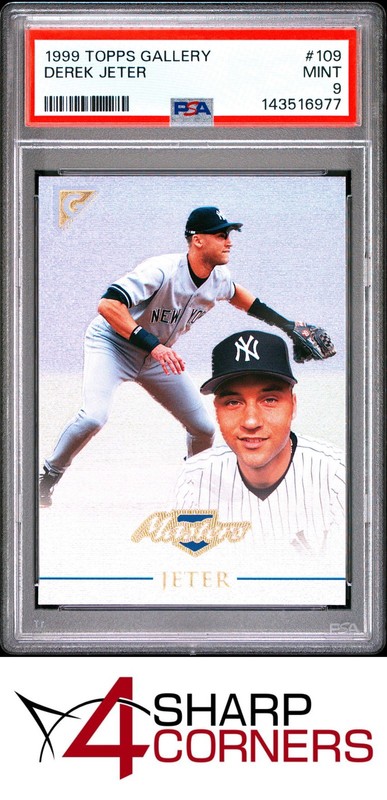 1999 TOPPS GALLERY #109 DEREK JETER YANKEES HOF PSA 9