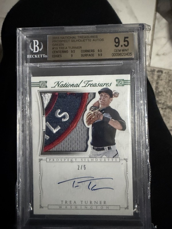 2015 Panini National Treasures * Trea Turner * Prospect Silhouettes * Auto * 2/5