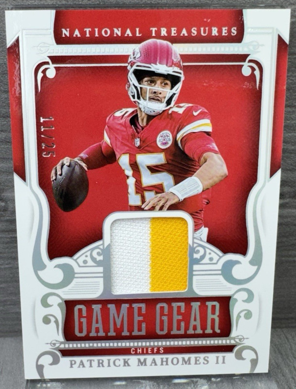 2025 National Treasures Patrick Mahomes II Game Gear SSP/25 CHIEFS