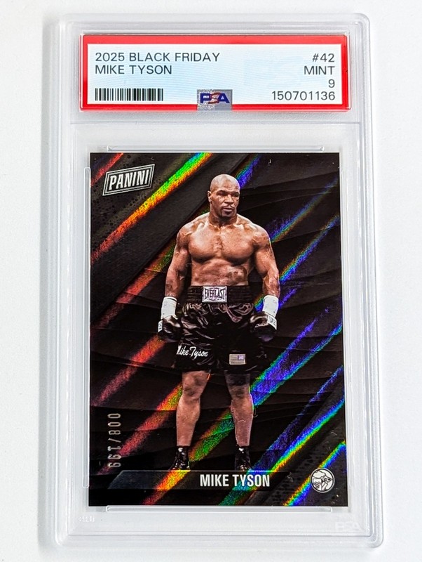 2025 Panini Black Friday #42 Mike Tyson #008/199 PSA 9