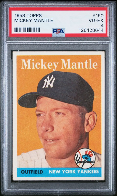 1958 Topps Mickey Mantle #150 PSA 4