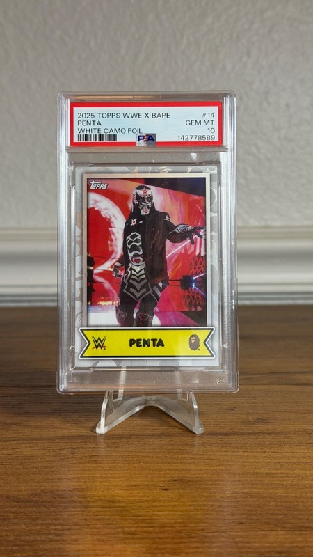 2025 Topps WWE X BAPE #14 Penta White Camo Foil PSA 10