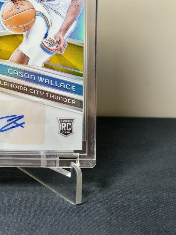 2023-24 Panini Spectra Gold 03/10 Rookie Patch Auto Cason Wallace [RPA] Thunder view 2