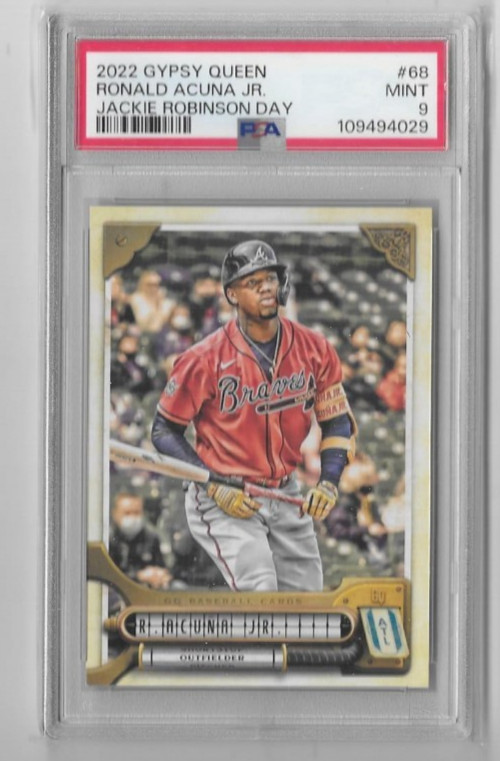 2022 Topps Gypsy Queen RONALD ACUNA JR Jackie Robinson Variation SP PSA 9 Braves