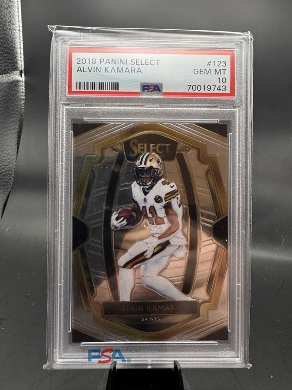 Alvin Kamara 2018 Panini Select PSA 10 GEM MT POP 1 Saints #123 🔥