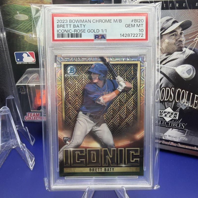 2023 Bowman Chrome Brett Baty Iconic BI-20 True 1/1 - New York Mets PSA 10