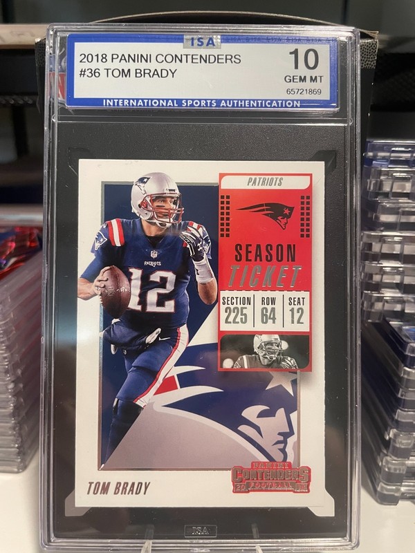 Tom Brady 2018 Panini Contenders  #36 PSA 10  Patriots GOAT 🐐 HOF !!