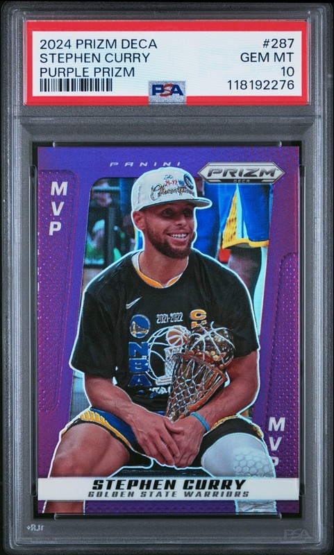 2024-25 Panini Prizm Deca Stephen Curry Purple /99 #287 PSA 10 Gem Mint