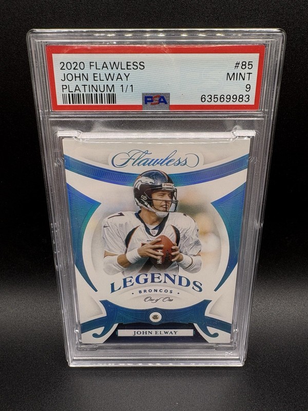 2020 Panini Flawless John Elway Legends Platinum Diamond 1/1 #85 Broncos