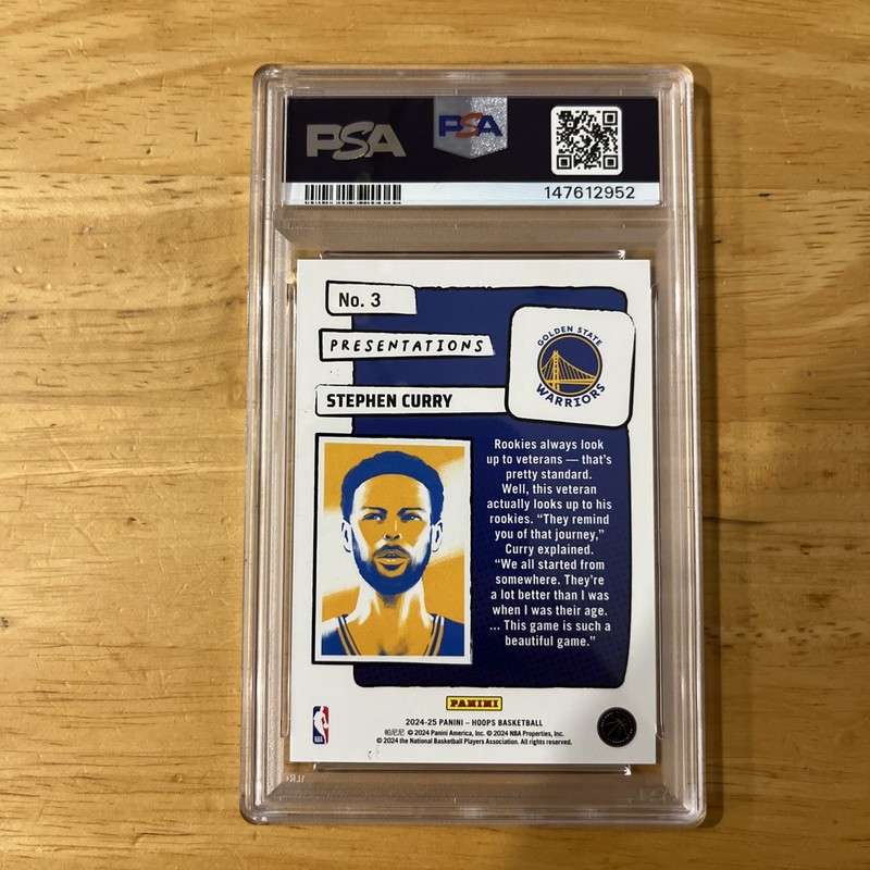 2023 Panini Hoops Stephen Curry Presentations PSA 10 Gem Mint Warriors  view 2