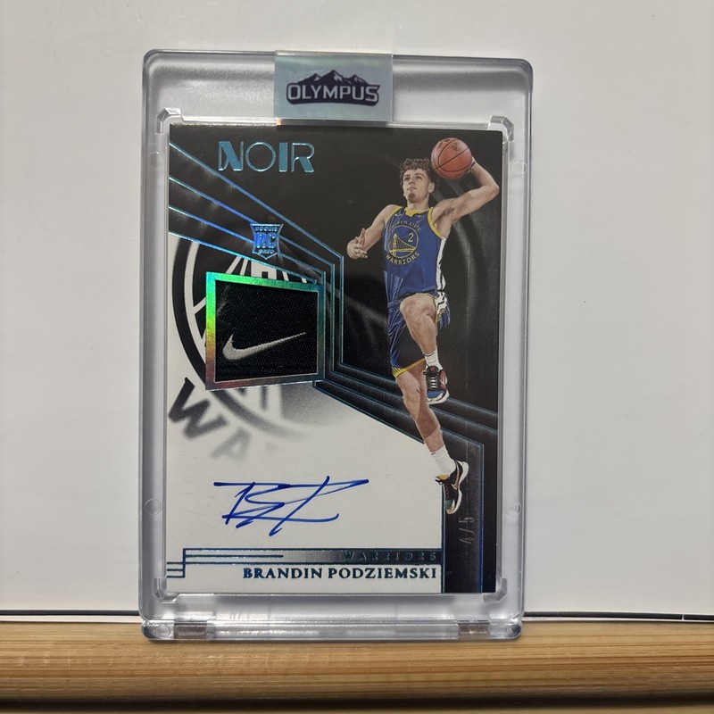 2023-24 Panini Noir Brandin Podziemski RC Nike Logo Patch Auto 4/5 🔥