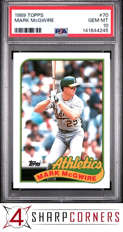 1989 TOPPS #70 MARK McGWIRE ATHLETICS PSA 10
