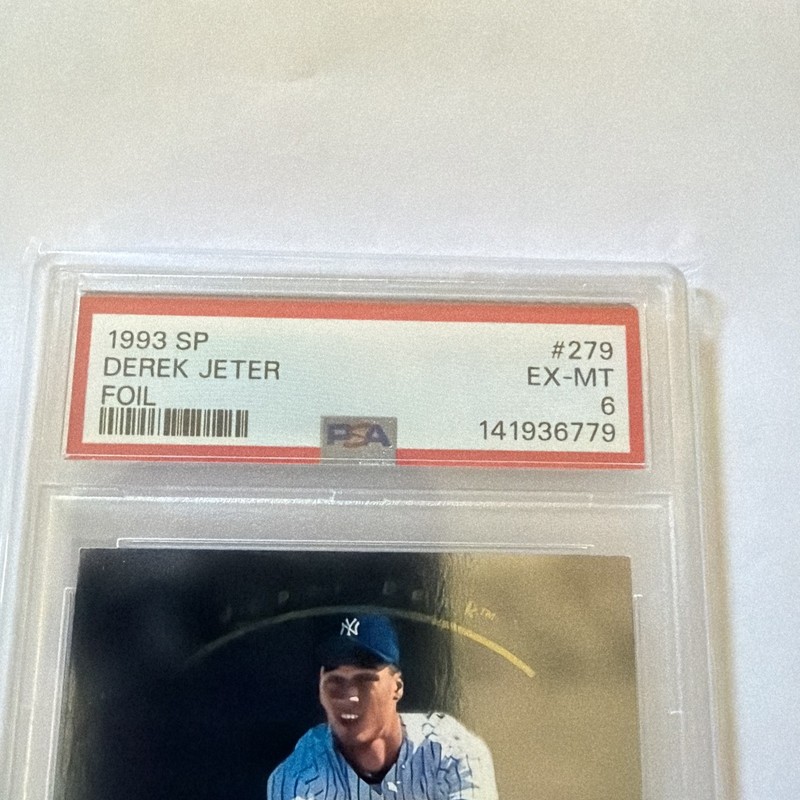 Upper Deck SP Foil Rookie Derek Jeter New York Yankees #279 PSA 6 1993 view 2