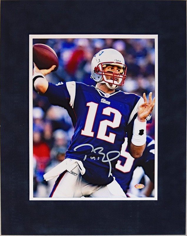 Huge -TOM BRADY- STEINER Signed/Autograph/Auto 11x14 Patriots Football Photo