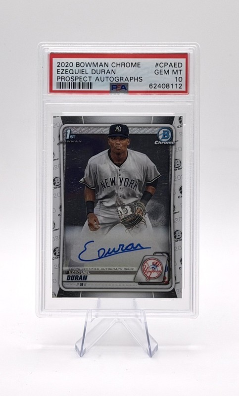 2020 Bowman Chrome Prospect Autograph Auto  Ezequiel Duran CARD # CPA-ED PSA 10