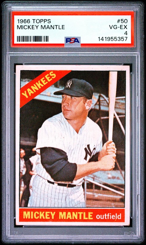 1966 Topps Mickey Mantle #50 PSA 4
