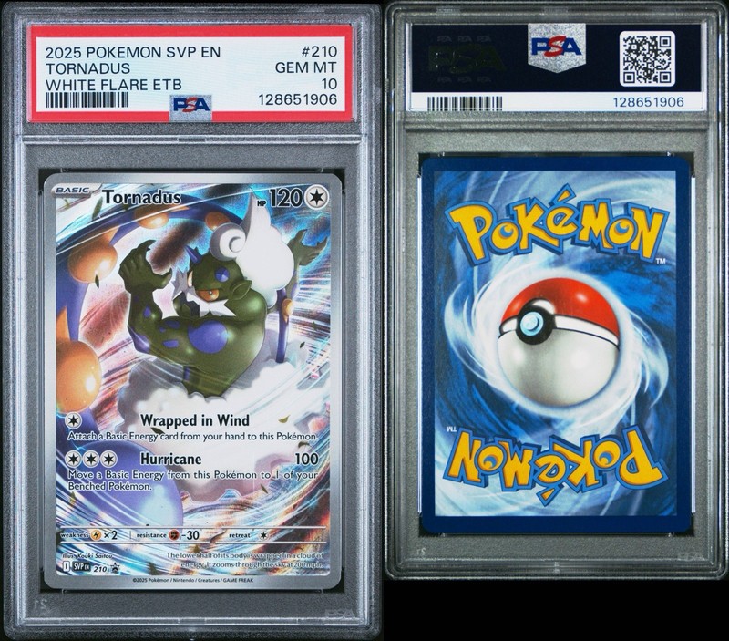 2025 POKEMON SVP EN-SV BLACK STAR PROMO #210 TORNADUS PSA 10