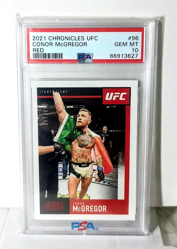 2021 Panini Chronicles Score UFC #96 Conor Mcgregor Red SP /149 PSA Gem Mint 10