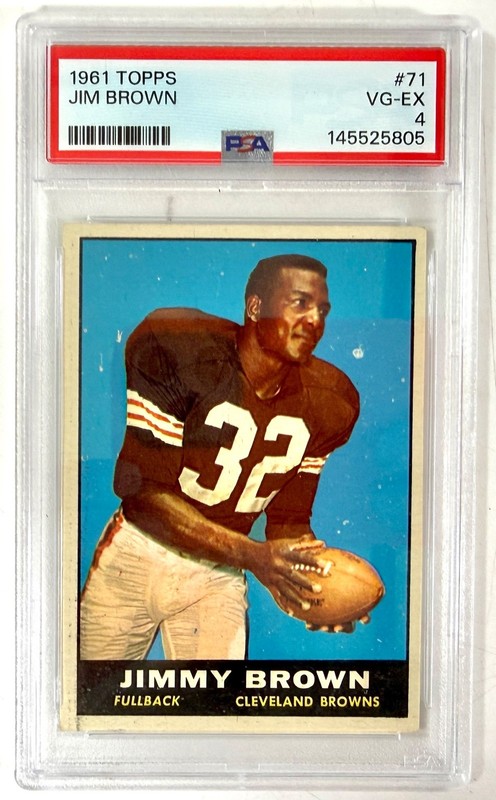 1961 Topps Set-Break # 71 Jim Brown PSA 4 VG-EX