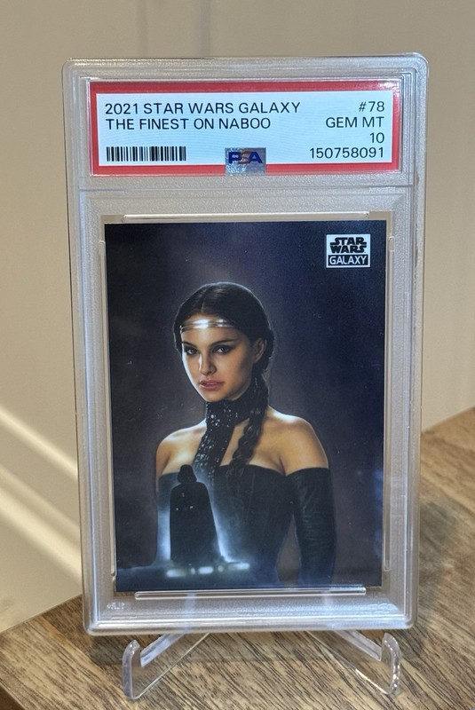 2021 Topps Star Wars Galaxy "THE FINEST OF NABOO" #78 Padme / Darth Vader PSA 10