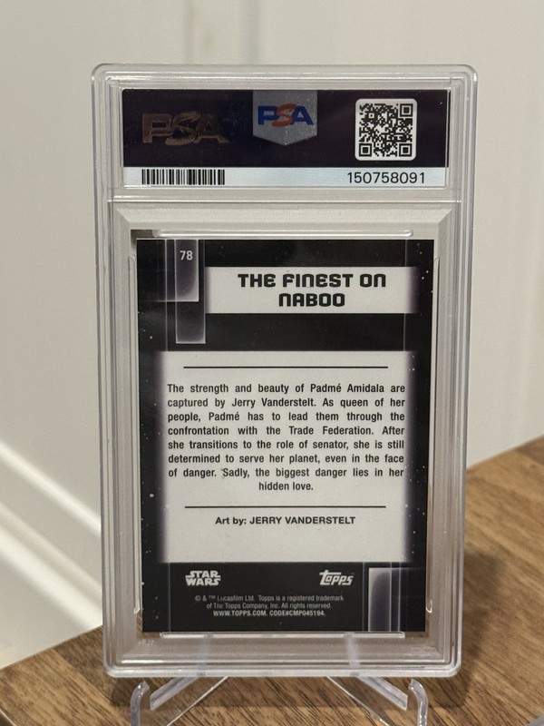 2021 Topps Star Wars Galaxy "THE FINEST OF NABOO" #78 Padme / Darth Vader PSA 10 view 2