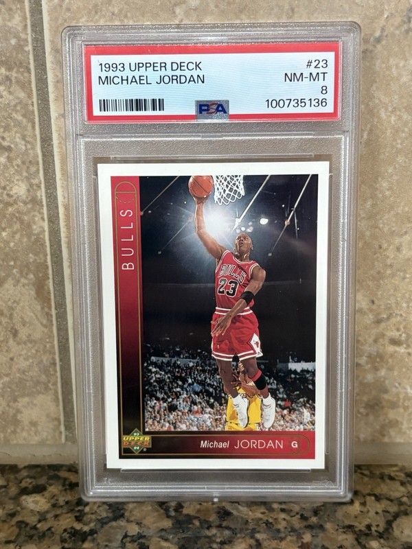 1993 UPPER DECK #23 MICHAEL JORDAN PSA 8