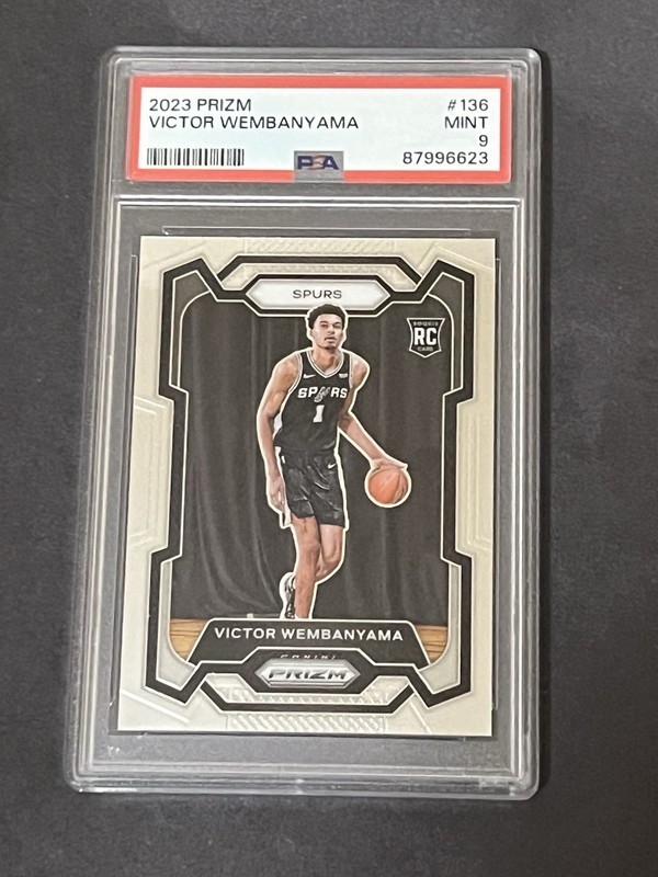 2023-24 Panini Prizm Victor Wembanyama #136 Rookie RC PSA 9 Mint