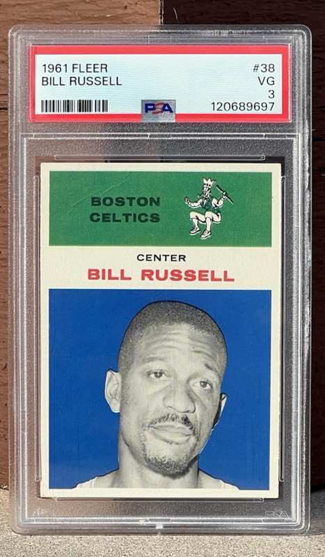 1961 Fleer Basketball #38 Bill Russell PSA 3 - Boston Celtics - Centered