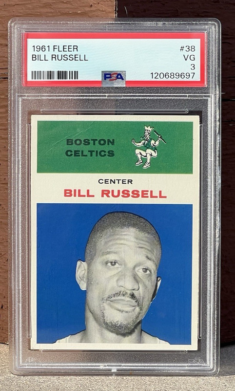 1961 Fleer Basketball #38 Bill Russell PSA 3 - Boston Celtics - Centered view 2