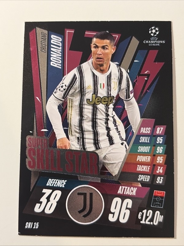 Cristiano Ronaldo Super Skill Star Juventus SKI15 2020 Match Attax Extra