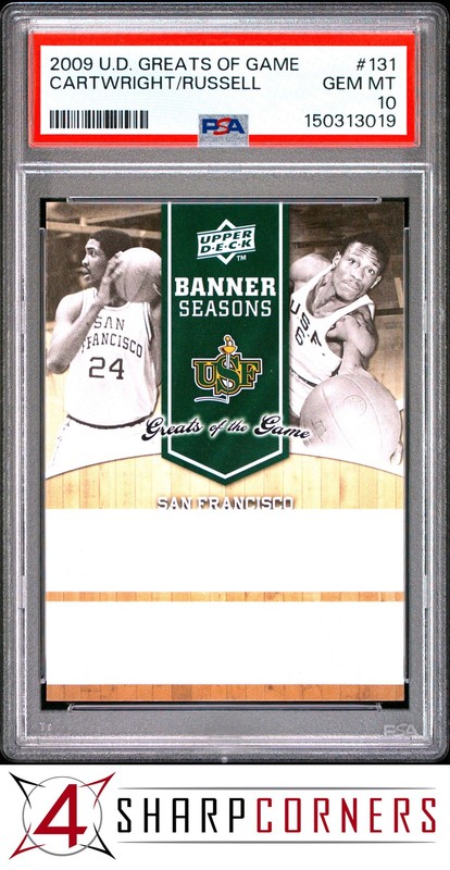 2009 UPPER DECK GREATS OF THE GAME #131 BILL RUSSELL PSA 10