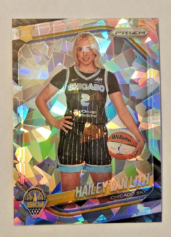 Hailey Van Lith ROOKIE Variation Cracked Ice Prizm ( 2025 Prizm WNBA RC SP Sun )