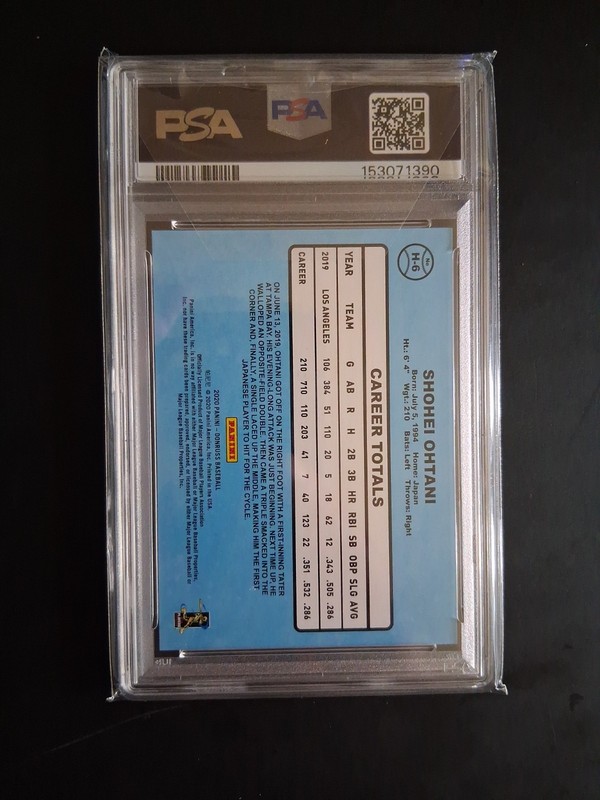 2020 Panini Donruss Shohei Ohtani Highlights PSA 9 /999 view 2